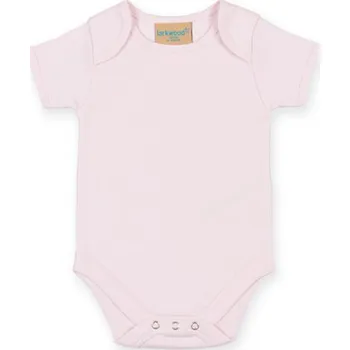 Kojenecký body Larkwood Dětské body s krátkým rukávem LW055 Pale Pink 6/12 Monate