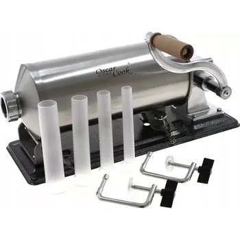 OscarCook Plnička klobás 3kg vodorovná narážečka + 4 trubice nástavce T14/6917