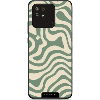 Pouzdro na mobilní telefon Lesklý kryt Mobiwear Glossy - Xiaomi POCO C40 - GA57G Zelené a béžové zkrouceniny (Prémiové lesklé pouzdro, obal, kryt Mobiwear Glossy na mobil Xiaomi POCO C40 - GA57G Zelené a béžové zkrouceniny, materiál Plast + TPU silikon - krytí po všech stranách,)