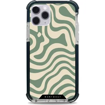 Pouzdro na mobilní telefon Odolný obal Mobiwear MagSafe Elite Bumper - Apple iPhone 11 Pro - DA57D Zelené a béžové zkrouceniny (Odolný kryt, pouzdro, obal Mobiwear Elite Bumper na mobil Apple iPhone 11 Pro - DA57D Zelené a béžové zkrouceniny, materiál Plast + TPU silikon + kov -)
