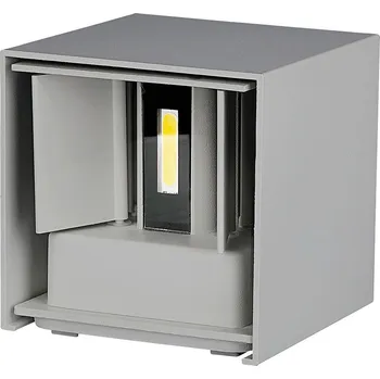 Venkovní osvětlení Šedé fasádní LED svítidlo hranaté 5W IP65 - Teplá bílá - LED Solution - 217080 - 217080