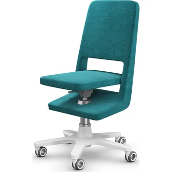 Luxusní nastavitelná židle Moll S9 bílá konstrukce Potah Unique: Tyrkys