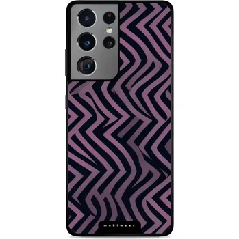 Pouzdro na mobilní telefon Lesklý kryt Mobiwear Glossy - Samsung Galaxy S21 Ultra - GA55G Fialové klikyháky (Prémiové lesklé pouzdro, obal, kryt Mobiwear Glossy na mobil Samsung Galaxy S21 Ultra - GA55G Fialové klikyháky, materiál Plast + TPU silikon - krytí po všech stranách,)