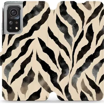 Pouzdro na mobilní telefon Flipové pouzdro Mobiwear - Xiaomi Mi 10T Pro - VA53S Zebří (Knížkové flip pouzdro, obal, kryt na mobil Xiaomi Mi 10T Pro - VA53S Zebří, materiál Umělá kůže + TPU - ochrana 360°, stojánek, silikonová vanička, magnetické zavírání)