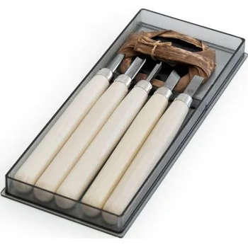 Dláto Sada řezbářských mini-dlát MARUICHI R-5 s dřevěnou rukojetí - 5 kusů