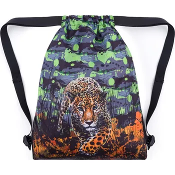 Školní sáček Bagmaster SÁČEK PRIM 24 B školní na přezůvky / tělocvik – levhart