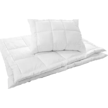 přikrývka SET Přikrývka celoroční + Prošívaný polštář DeLuxe - 200x220 + 2x 50x70 cm , 100% BAVLNA