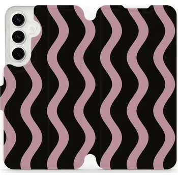 Pouzdro na mobilní telefon Flipové pouzdro Mobiwear - Samsung Galaxy S24 Plus - VA54S Fialové vlnky (Knížkové flip pouzdro, obal, kryt na mobil Samsung Galaxy S24 Plus - VA54S Fialové vlnky, materiál Umělá kůže + TPU - ochrana 360°, stojánek, silikonová vanička, magnetické zavírání