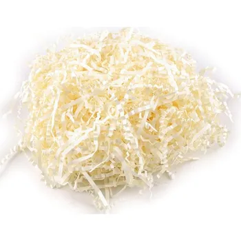 umělá květina Dekorační papírová tráva 30 g zvlněná - 1 krémová světlá