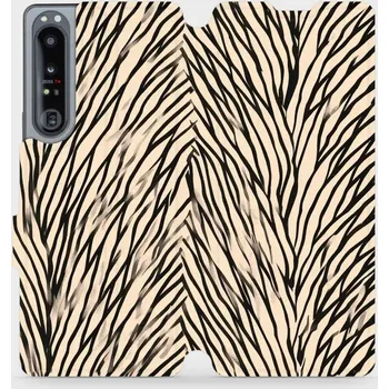 Pouzdro na mobilní telefon Flipové pouzdro Mobiwear - Sony Xperia 1 IV - VA52S V koruně stromu (Knížkové flip pouzdro, obal, kryt na mobil Sony Xperia 1 IV - VA52S V koruně stromu, materiál Umělá kůže + TPU - ochrana 360°, stojánek, silikonová vanička, magnetické zavírání)