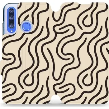Pouzdro na mobilní telefon Flipové pouzdro Mobiwear - Honor 20 Lite - VA60S Linky (Knížkové flip pouzdro, obal, kryt na mobil Honor 20 Lite - VA60S Linky, materiál Umělá kůže + TPU - ochrana 360°, stojánek, silikonová vanička, magnetické zavírání)