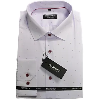 Pánská košile Pánská košile s dlouhým rukávem - střih REGULAR - vzor F459 - světle fialová barva - 52