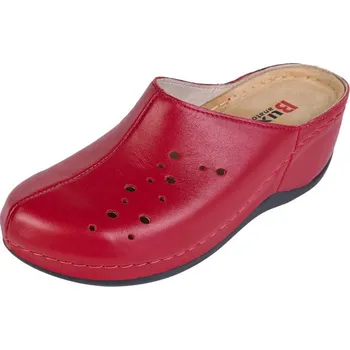 Dámská obuv Buxa Dámská zdravotní kožená obuv na klínku BZ341 - Červená Velikost: 41
