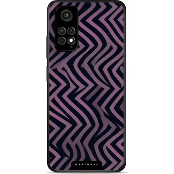 Pouzdro na mobilní telefon Lesklý kryt Mobiwear Glossy - Xiaomi Redmi Note 11 / 11S - GA55G Fialové klikyháky (Prémiové lesklé pouzdro, obal, kryt Mobiwear Glossy na mobil Xiaomi Redmi Note 11 / 11S - GA55G Fialové klikyháky, materiál Plast + TPU silikon - krytí po všech stranách,)