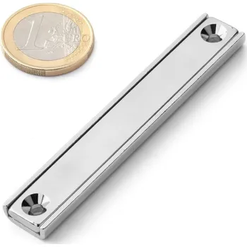 Dekorativní magnet SOLLAU Neodymový magnet hranol v pouzdře 80x14x05 s otvorem na šroub