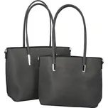 Set dvou dámských koženkových kabelek na rameno Cherana, šedá