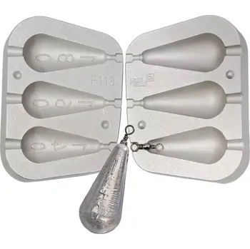 Forma na odlévání FORMA KAPKA 140,160,180G+GUMOVÁ BARVA 200ML.GRÁTIS (Forma na olovo F-118)