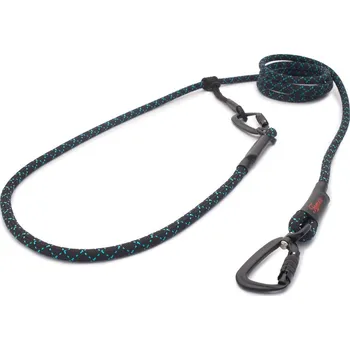 Vodítko pro psa Tamer Lanové vodítko EASYLONG TWIST | Střední pes | černé s modrým prošitím - 405 Délka: 3,5 m
