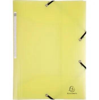 Archivační box Spisové desky s gumičkou Pastel, A4 maxi, žlutá PP Exacompta