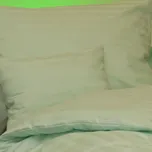 Damaškové povlečení atlasgrádl zelené 20 mm - 140x220 + 50x70 cm