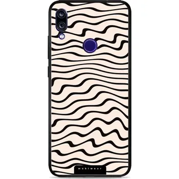Pouzdro na mobilní telefon Lesklý kryt Mobiwear Glossy - Xiaomi Redmi Note 7 - GA62G Vlnky na béžové (Prémiové lesklé pouzdro, obal, kryt Mobiwear Glossy na mobil Xiaomi Redmi Note 7 - GA62G Vlnky na béžové, materiál Plast + TPU silikon - krytí po všech stranách, neošoupatelný)