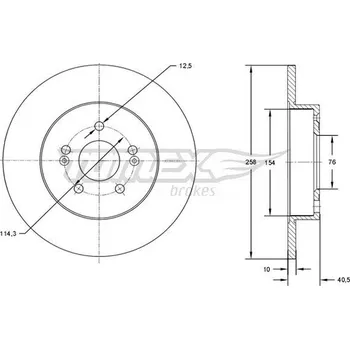 Brzdový kotouč Brzdový kotouč TOMEX Brakes TX 73-05