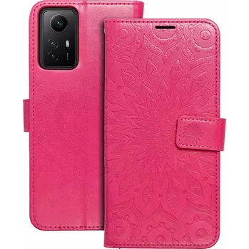 Pouzdro na mobilní telefon Flipové pouzdro Coolcase Mezzo na mobil Xiaomi Redmi Note 12S - Magenta mandala (Flip kryt či obal Forcell MEZZO na mobil Xiaomi Redmi Note 12S - Magenta mandala)