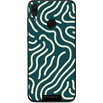 Pouzdro na mobilní telefon Lesklý kryt Mobiwear Glossy - Huawei Y7 2019 - GA61G Béžové linky (Prémiové lesklé pouzdro, obal, kryt Mobiwear Glossy na mobil Huawei Y7 2019 - GA61G Béžové linky, materiál Plast + TPU silikon - krytí po všech stranách, neošoupatelný potisk, tenké)