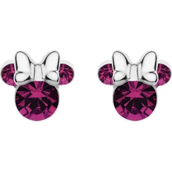 Náušnice Disney Třpytivé stříbrné náušnice pecky Minnie Mouse ES00028SFEBL.CS + 2 měsíce na vrácení zboží