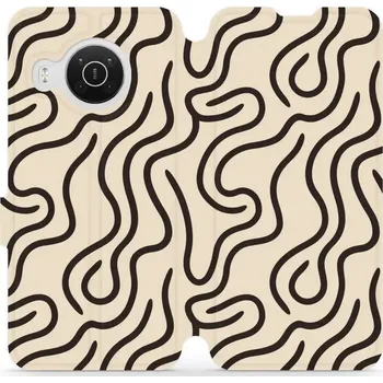 Pouzdro na mobilní telefon Flipové pouzdro Mobiwear - Nokia X10 - VA60S Linky (Knížkové flip pouzdro, obal, kryt na mobil Nokia X10 - VA60S Linky, materiál Umělá kůže + TPU - ochrana 360°, stojánek, silikonová vanička, magnetické zavírání)