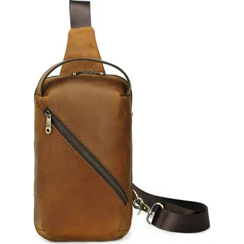 Pánská kožená taška přes hruď NW699 Barva (Varianta): Hnědá