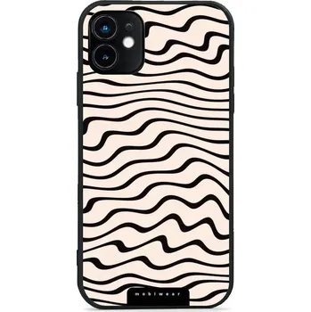Pouzdro na mobilní telefon Lesklý kryt Mobiwear Glossy - Apple iPhone 11 - GA62G Vlnky na béžové (Prémiové lesklé pouzdro, obal, kryt Mobiwear Glossy na mobil Apple iPhone 11 - GA62G Vlnky na béžové, materiál Plast + TPU silikon - krytí po všech stranách, neošoupatelný potisk, tenk