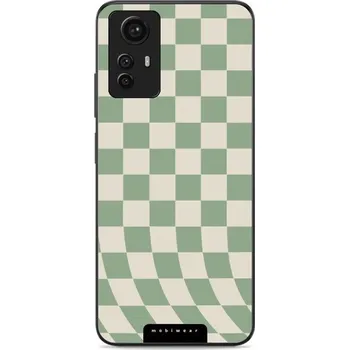 Pouzdro na mobilní telefon Lesklý kryt Mobiwear Glossy - Xiaomi Redmi Note 12S - GA58G Zelená a béžová šachovnice (Prémiové lesklé pouzdro, obal, kryt Mobiwear Glossy na mobil Xiaomi Redmi Note 12S - GA58G Zelená a béžová šachovnice, materiál Plast + TPU silikon - krytí po všech)