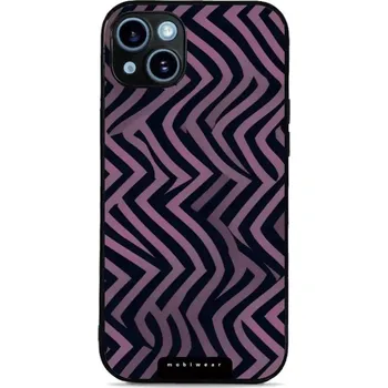 Pouzdro na mobilní telefon Lesklý kryt Mobiwear Glossy - Apple iPhone 14 Plus - GA55G Fialové klikyháky (Prémiové lesklé pouzdro, obal, kryt Mobiwear Glossy na mobil Apple iPhone 14 Plus - GA55G Fialové klikyháky, materiál Plast + TPU silikon - krytí po všech stranách, neošoupateln