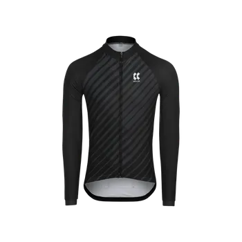 cyklistický dres KALAS MOTION Z4 | Cyklistický dres dlouhý rukáv | Coal Black | Velikost: 8
