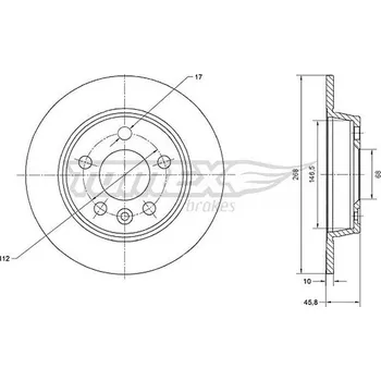 Brzdový kotouč Brzdový kotouč TOMEX Brakes TX 70-16
