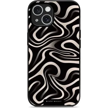Pouzdro na mobilní telefon Lesklý kryt Mobiwear Glossy - Apple iPhone 15 - GA63G Vlnky a linky (Prémiové lesklé pouzdro, obal, kryt Mobiwear Glossy na mobil Apple iPhone 15 - GA63G Vlnky a linky, materiál Plast + TPU silikon - krytí po všech stranách, neošoupatelný potisk, tenké)