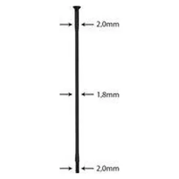 Zapletené kolo drát nerez Sapim Race 2-1,8-2 x 310mm přímý černý