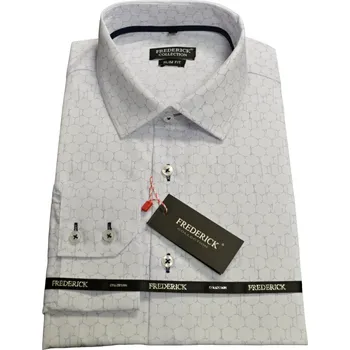 Pánská košile Pánská košile s dlouhým rukávem - střih SLIM - vzor F442 - 44