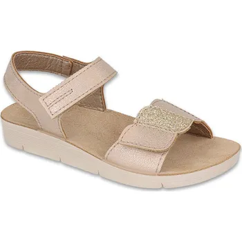 Dívčí bačkory BEFADO 068Y006 dívčí sandálky CLIP béžové 35 068Y006_35