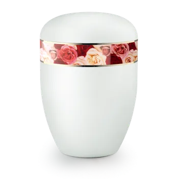 Smuteční dekorace Ekologická urna Fleur Blanche II - Růže
