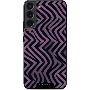 Pouzdro na mobilní telefon Lesklý kryt Mobiwear Glossy - Samsung Galaxy S22 Plus - GA55G Fialové klikyháky (Prémiové lesklé pouzdro, obal, kryt Mobiwear Glossy na mobil Samsung Galaxy S22 Plus - GA55G Fialové klikyháky, materiál Plast + TPU silikon - krytí po všech stranách,)