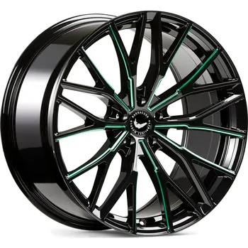 Alu kolo Barracuda PROJECT 3.0 černá lesklá / zářivá zelená 10×20" 5×108 ET 41