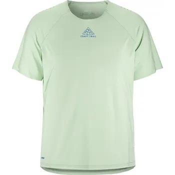 Běžecké oblečení Pánské lehké běžecké triko CRAFT PRO Trail SS - zelená Velikost: L