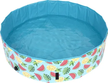 bazén pro psa TIAKI Bazén pro psy s krytem 120 x 30 cm modrý/tropické ovoce