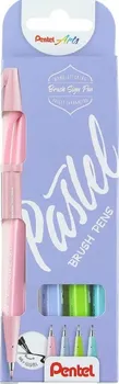 Pentel Arts Touch Brush Sign Pen 4 ks