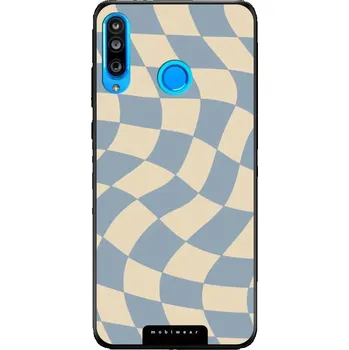 Pouzdro na mobilní telefon Lesklý kryt Mobiwear Glossy - Huawei P30 Lite - GA59G Modrá a béžová šachovnice (Prémiové lesklé pouzdro, obal, kryt Mobiwear Glossy na mobil Huawei P30 Lite - GA59G Modrá a béžová šachovnice, materiál Plast + TPU silikon - krytí po všech stranách,)