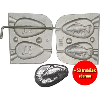Forma na odlévání FORMA NA ODLITKY KAPR 60-80G+50 TRUBIČEK ZDARMA VEL.1 ZDARMA