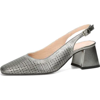 Dámské lodičky ETIMEĒ dámské elegantní lodičky s otevřenou patou - metalické