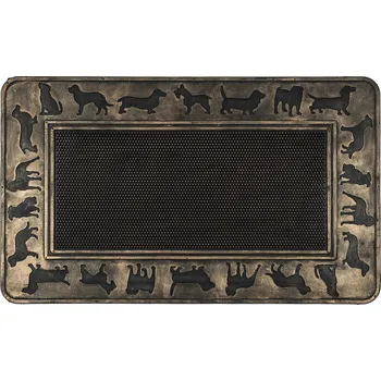 Rohožka BO-MA Trading Venkovní rohožka Psi, 45 x 75 cm, černá